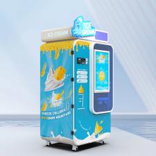 Smart Unmanned Commercial Ice Cream Vending Machine 24/7 Operation 15s Fast Production
